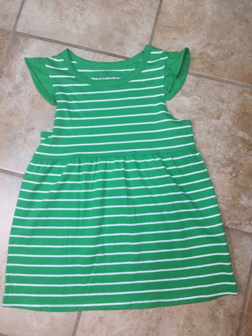 FADED GLORY GREEN & WHITE St. Patricks SUMMER DRESS IN SIZE M 7 U10-56